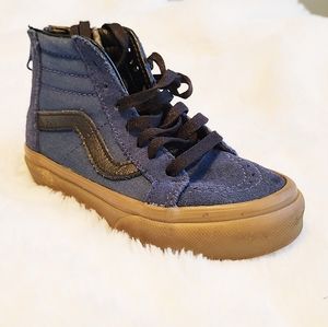 Vans Hi-Top, Blue and Black, Suede